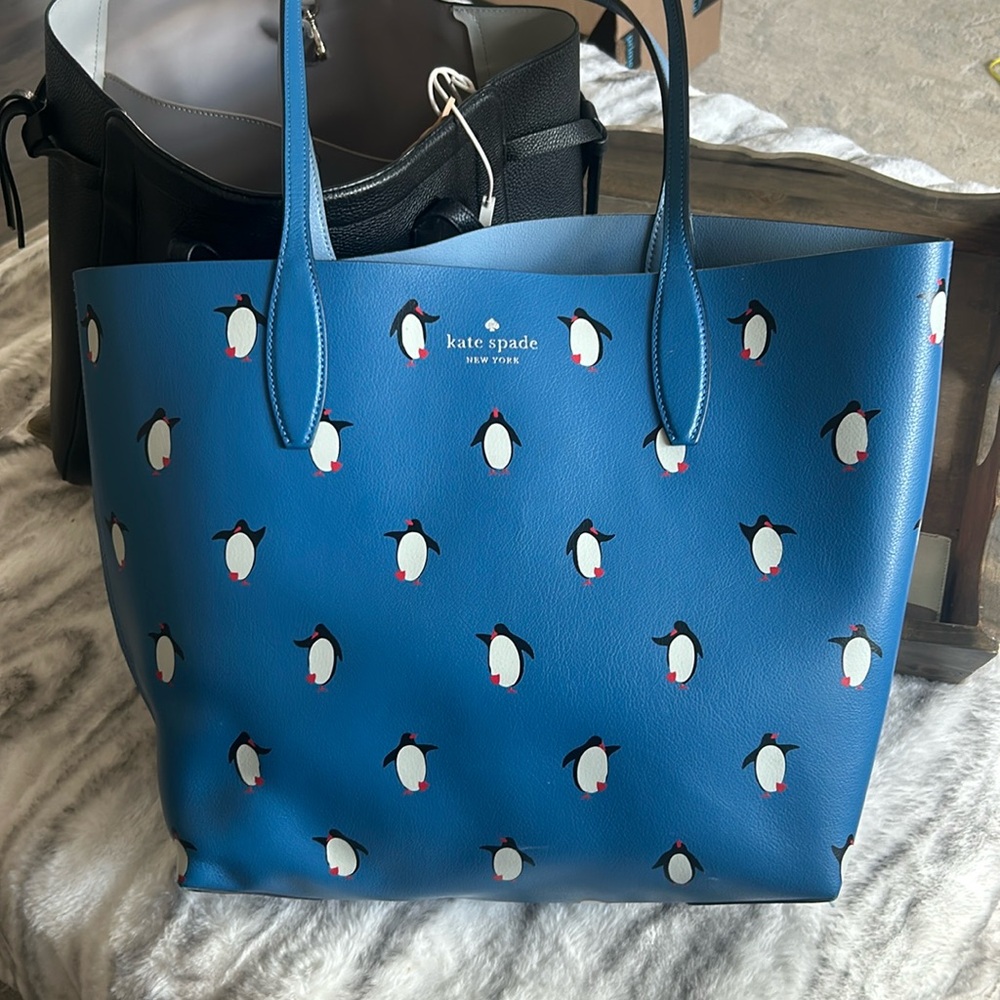 Kate spade reversible penguin purse
